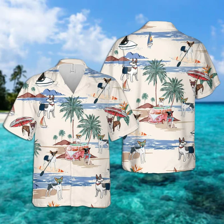 Rat Terrier Summer Beach Hawaiian Shirt, Hawaiian Shirts For Men Women Short Sleeve Aloha Beach Shirt