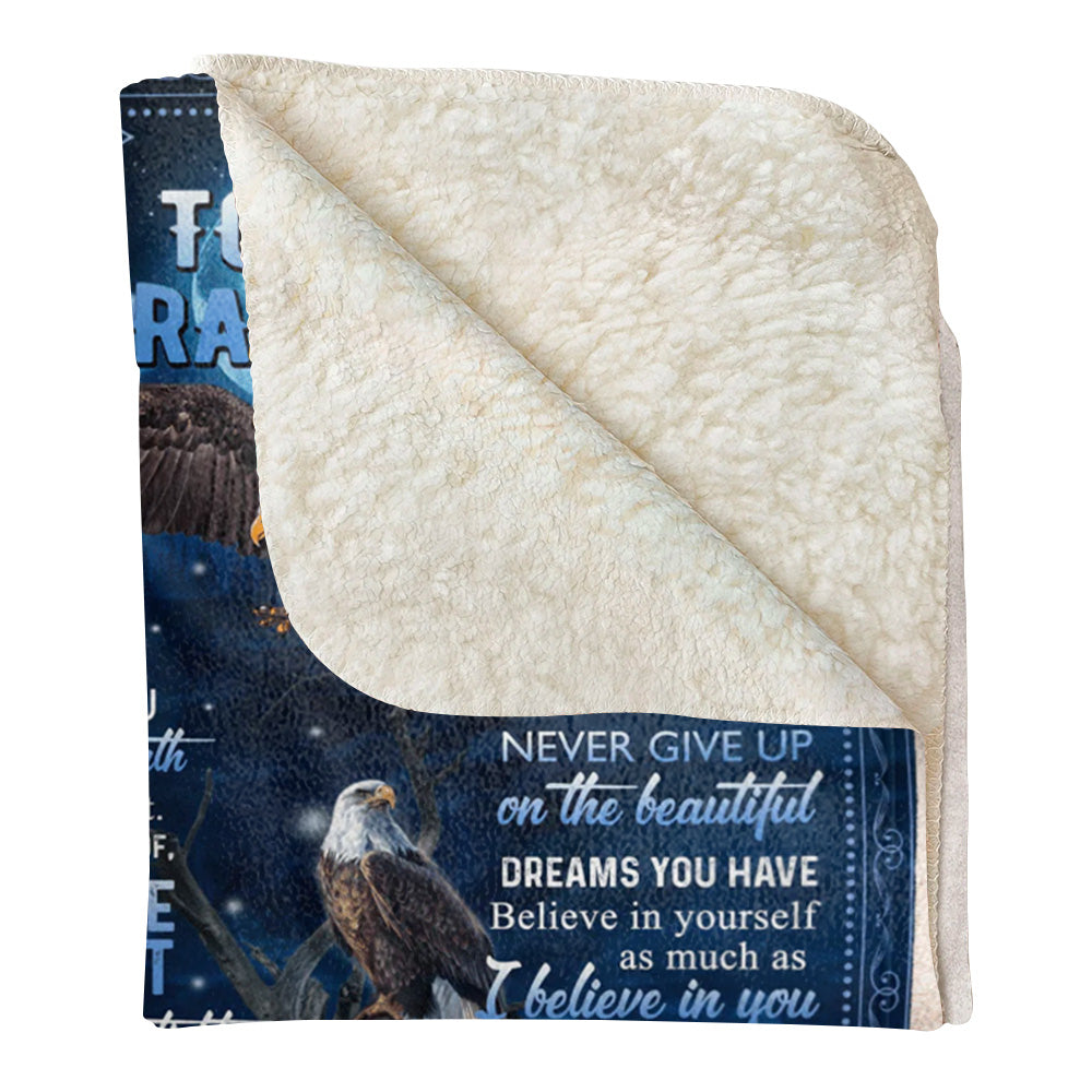 To My Grandson Inside This Blanket Is A Peace Custom Blanket Gift For Grandson From Grandmas