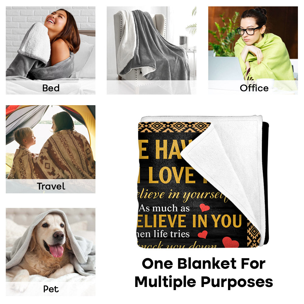 To My Granddaughter Never Forget That I Love You Lion Hug Custom Blanket Gift For Granddaughter