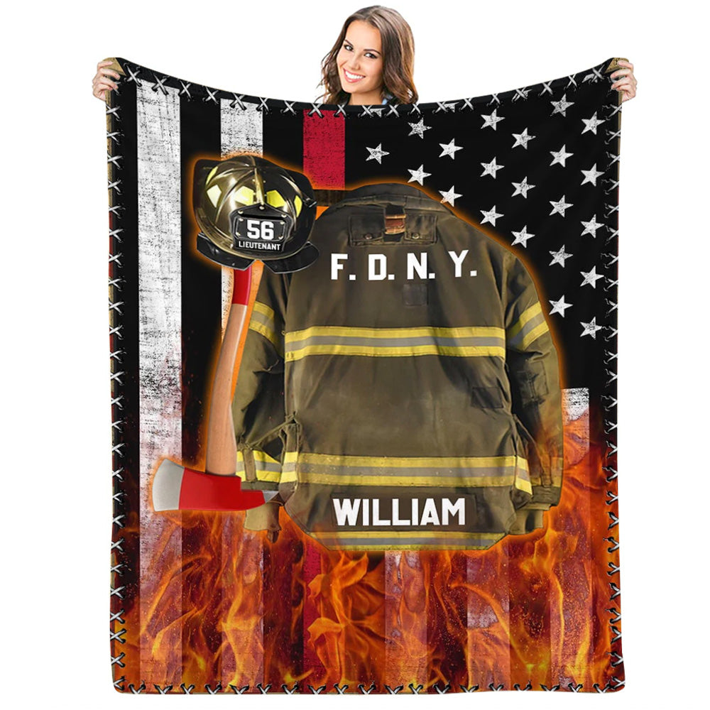Firefighter sales fleece blanket