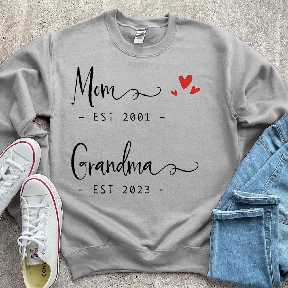 Personalized Mom Est Grandma Est Shirt Shirt Proud Grandma Shirt Gift For Mom Grandma