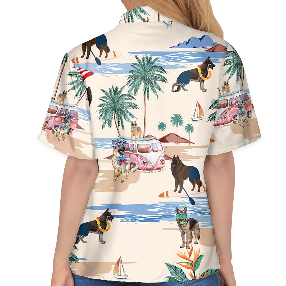Tervuren Summer Beach Hawaiian Shirt, Hawaiian Shirts For Men Short Sleeve Aloha Beach Shirt
