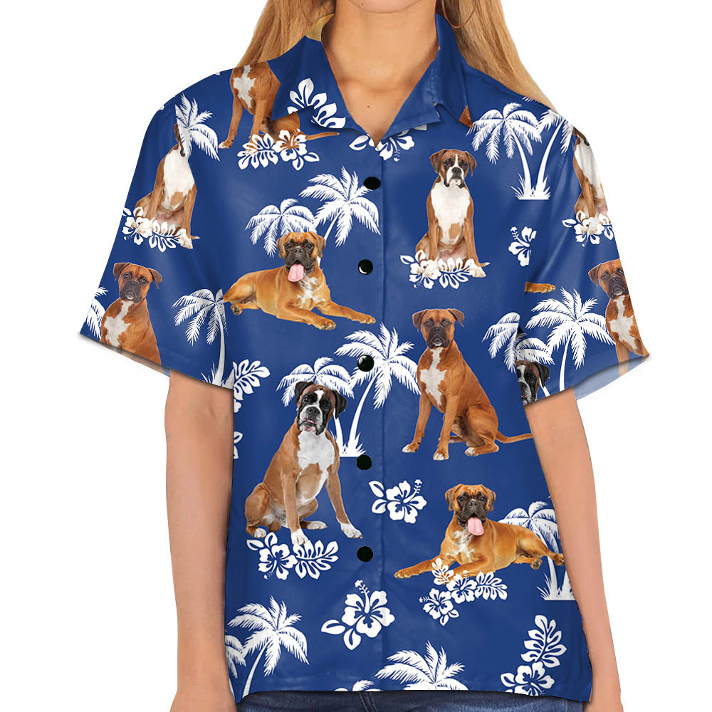 Boxer Hawaiian Shirt For Dog Lovers - Gift For Summer - Summer Aloha Shirt - Hawaiian Shirt For Men And Women
