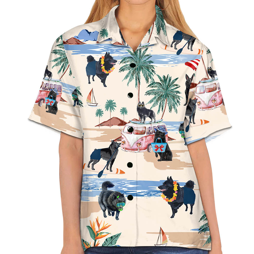 Schipperke Summer Beach Hawaiian Shirt, Hawaiian Shirts For Men Women Short Sleeve Aloha Beach Shirt