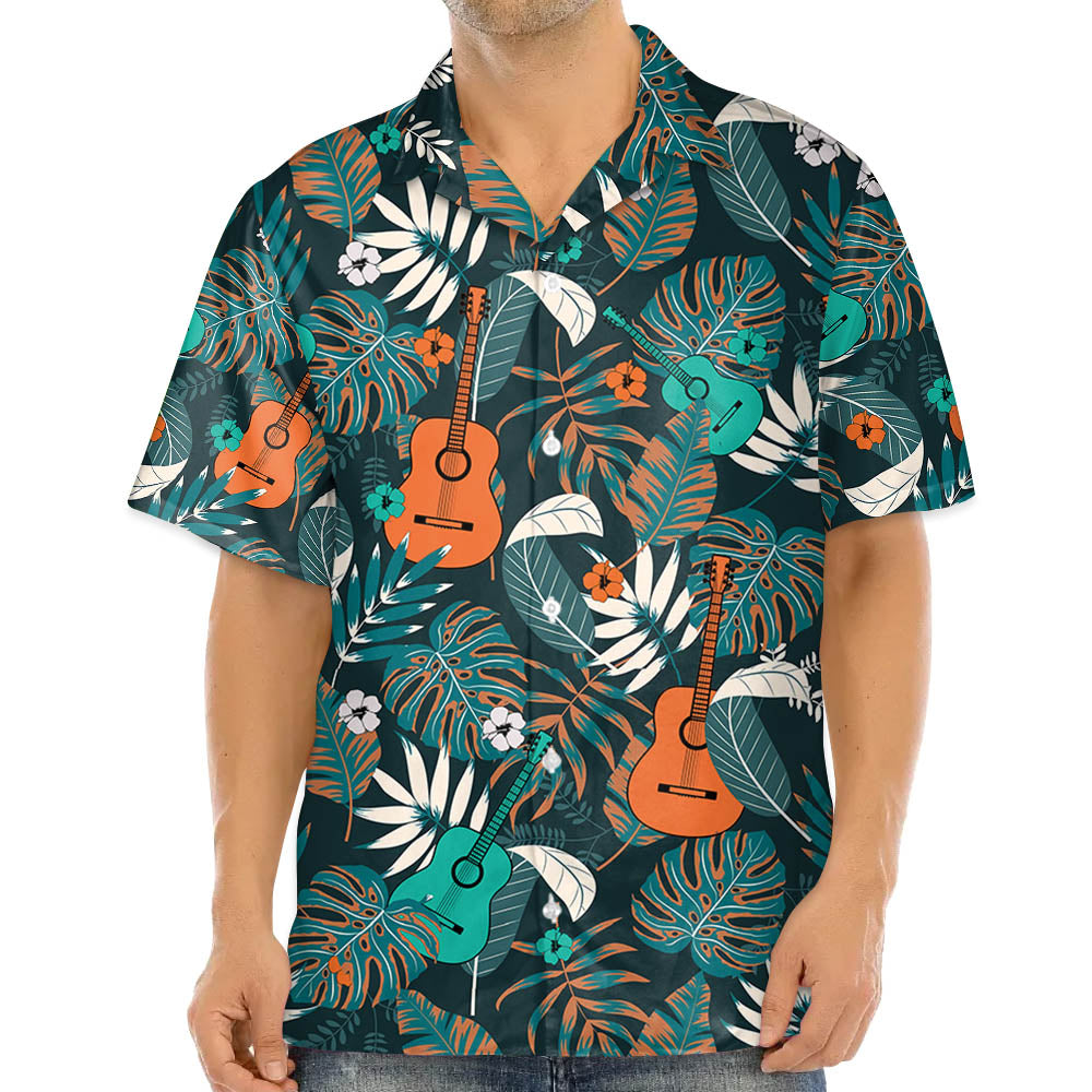 Guitar Hawaiian Shirt, Summer Gift, Hawaiian Shirts For Men, Aloha Beach Shirt