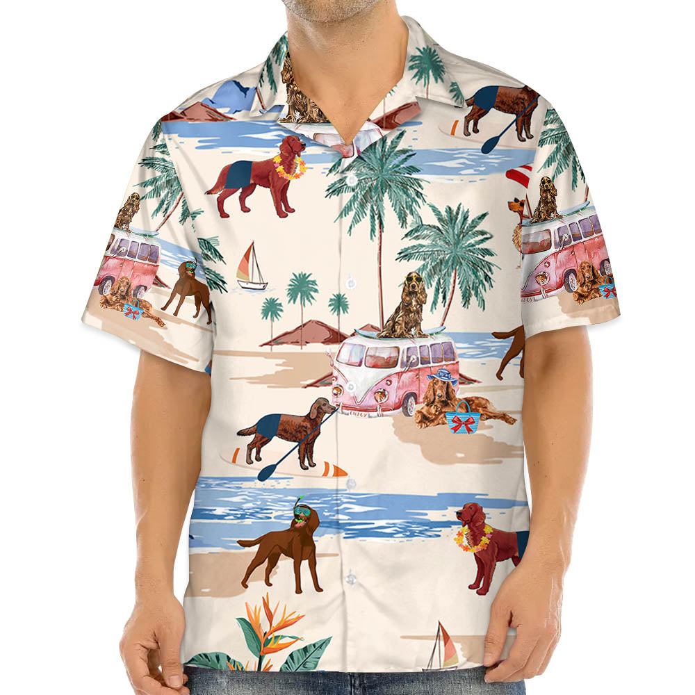 Irish Setter Summer Beach Hawaiian Shirt, Hawaiian Shirts For Men Women Short Sleeve Aloha Beach Shirt