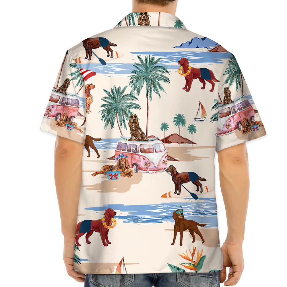 Irish Setter Summer Beach Hawaiian Shirt, Hawaiian Shirts For Men Women Short Sleeve Aloha Beach Shirt