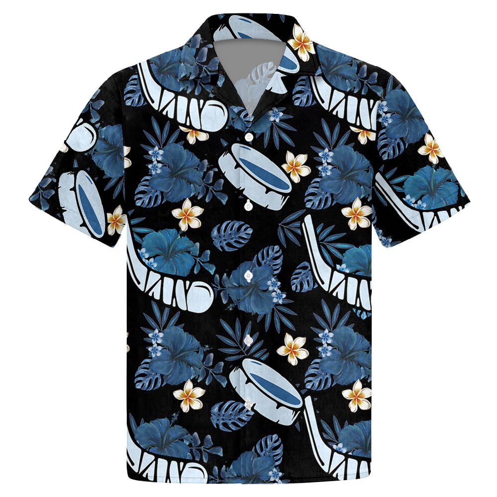 Hockey - Floral Hawaiian Shirt, Summer Gift, Hawaiian Shirts For Men, Aloha Beach Shirt