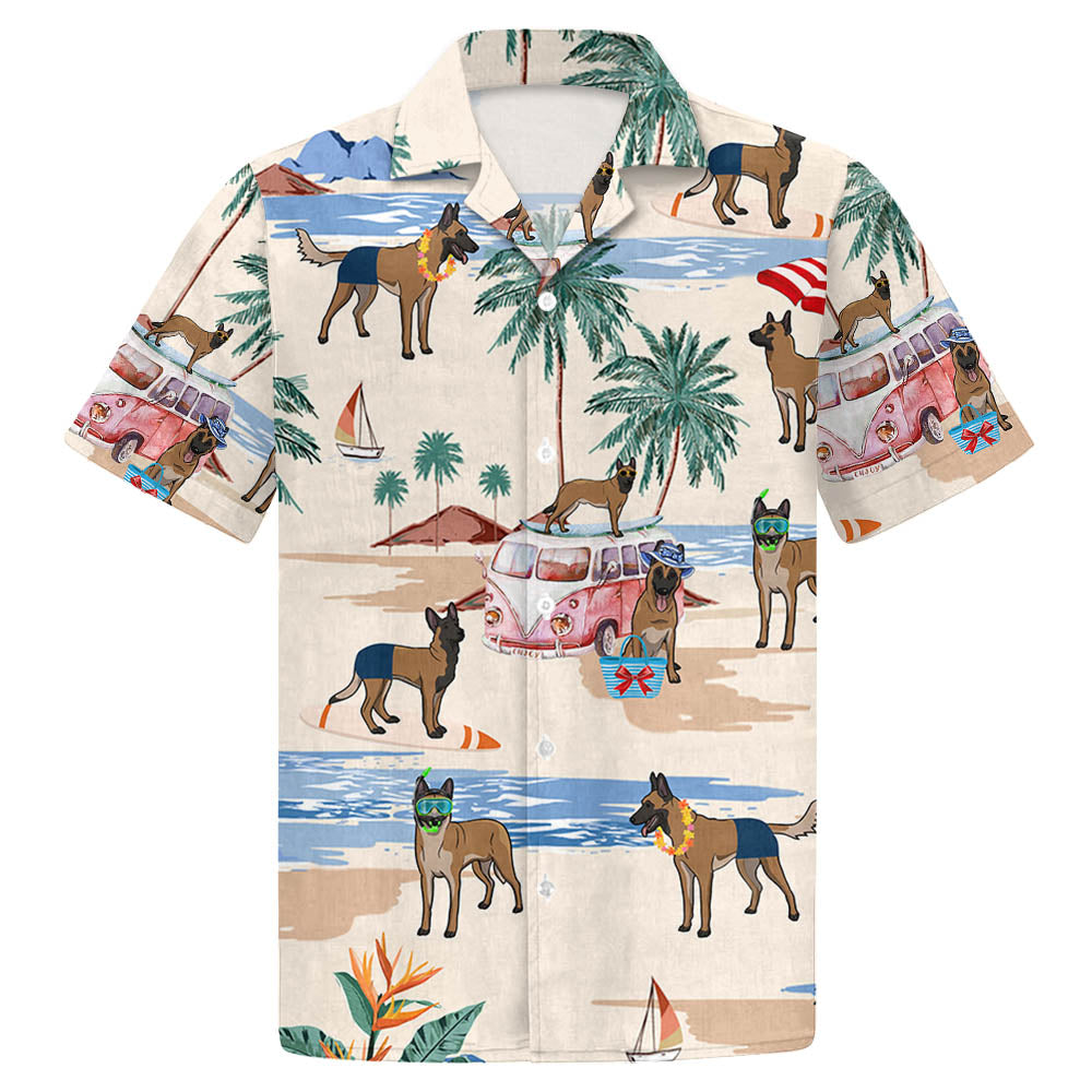 Belgian Malinois Summer Beach Hawaiian Shirt