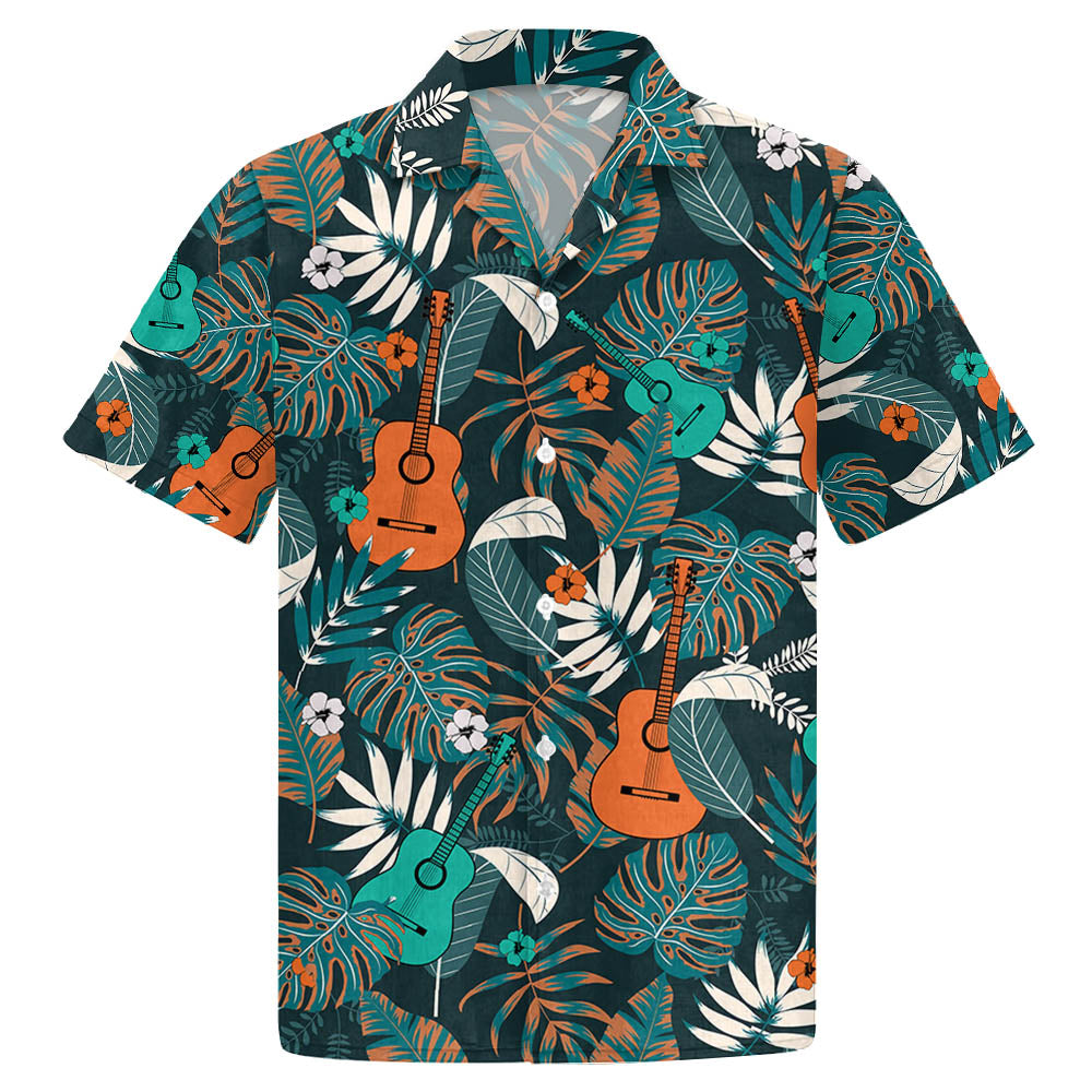 Guitar Hawaiian Shirt, Summer Gift, Hawaiian Shirts For Men, Aloha Beach Shirt