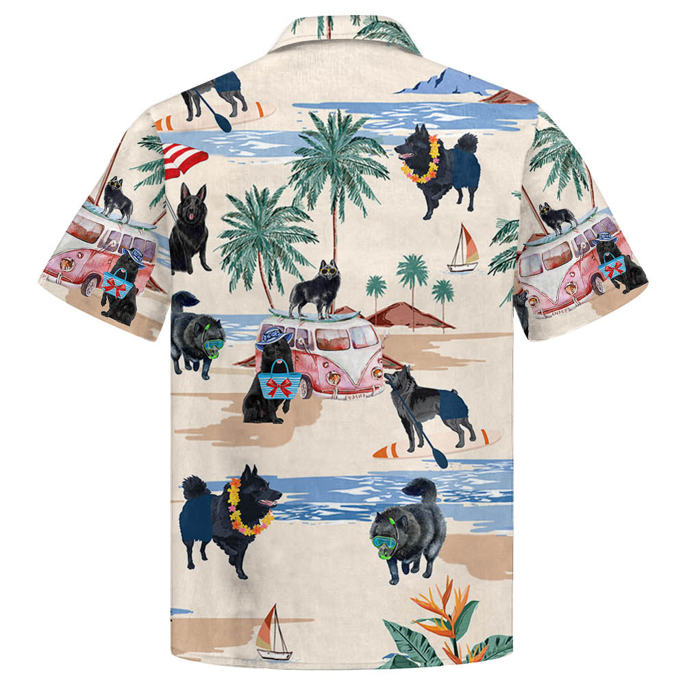 Schipperke Summer Beach Hawaiian Shirt, Hawaiian Shirts For Men Women Short Sleeve Aloha Beach Shirt