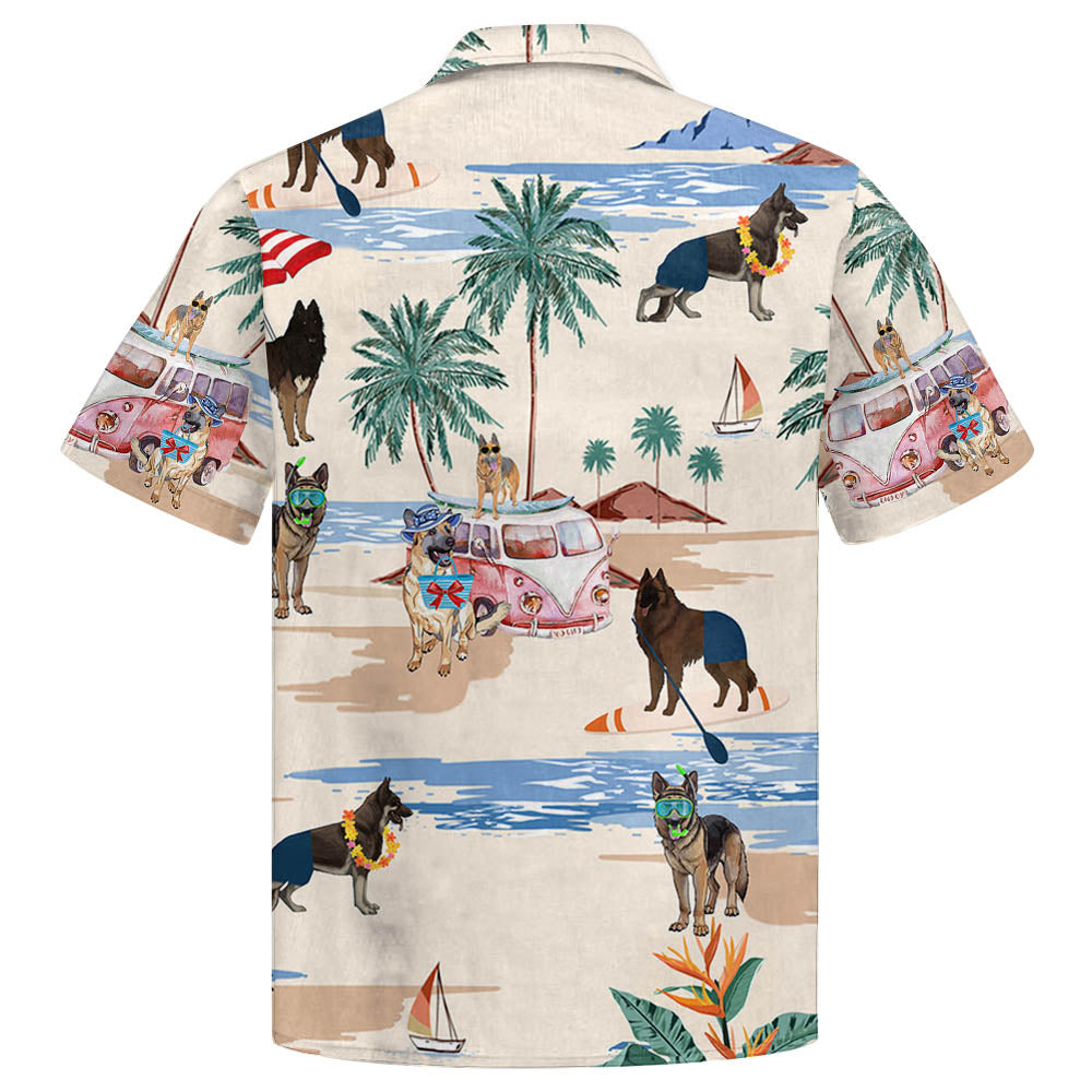 Tervuren Summer Beach Hawaiian Shirt, Hawaiian Shirts For Men Short Sleeve Aloha Beach Shirt