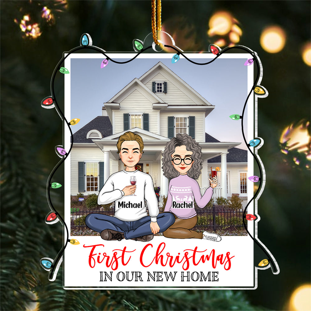 First Christmas In Our New Home - Customized Couple Ornament