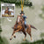 Riding Horse Ornament Custom Upload Photo - Personalized Acrylic Ornament