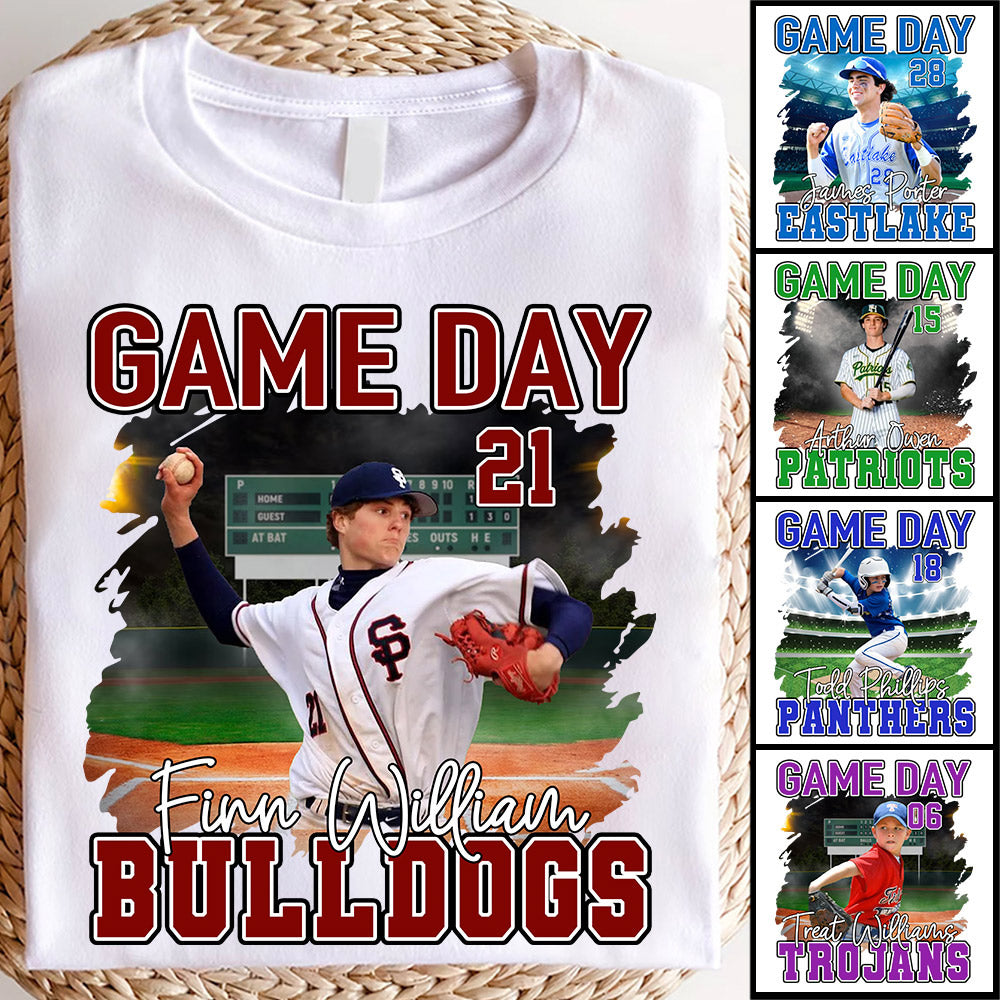 Baseball Game Day Personalized Shirt Custom Team Name Gift For Baseball Player