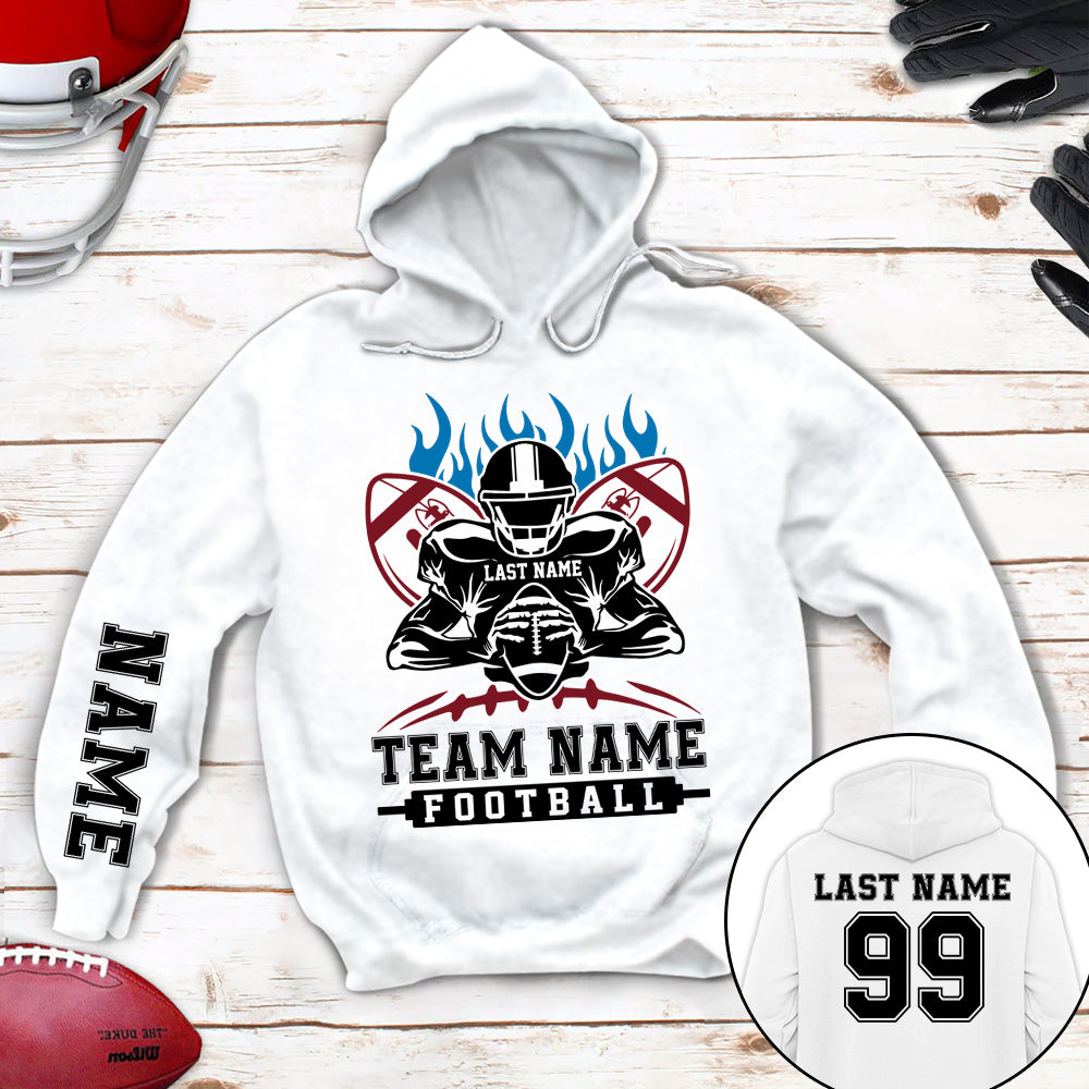 Personalized Shirt American Football Player All Over Print Shirt For Football Team, Football Family Game Day Shirt H2511