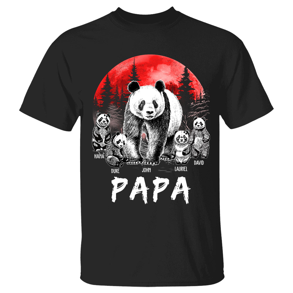 Papa - Custom Panda Bear Shirt Gift For Dad Papa