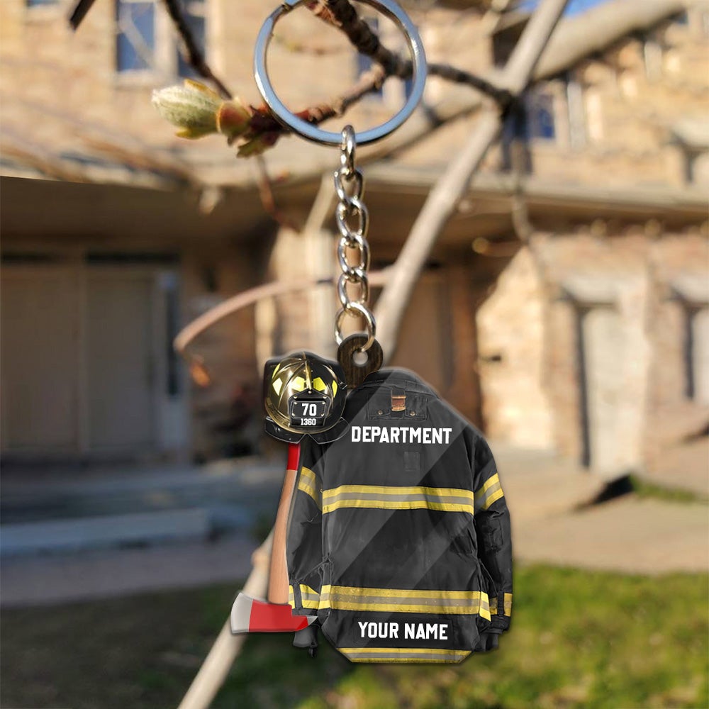 Personalized firefighter keychains hotsell