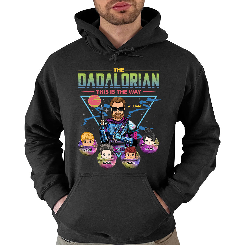 Dadalorian This Is The Way - Personalized Shirt Custom Nickname With Kids Gift For Dad Mom K1702