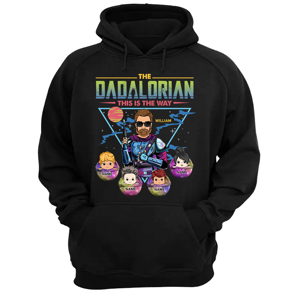 Dadalorian This Is The Way - Personalized Shirt Custom Nickname With Kids Gift For Dad Mom K1702