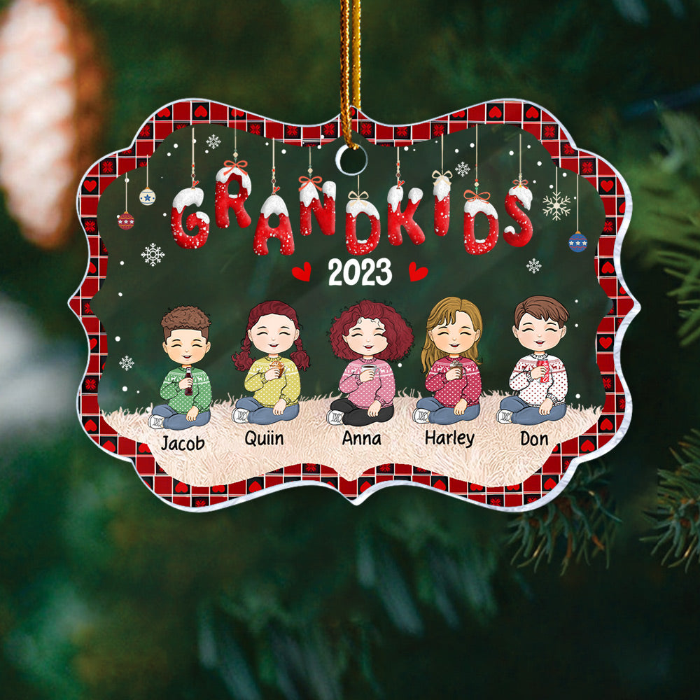 My Grandkids 2023 - Personalized Ornament For Grandkids From Grandma