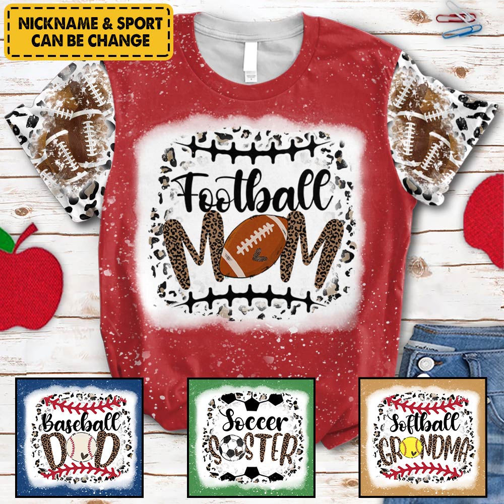 Personalized Sporty Mom Custom Sport Family's Members All Over Print Shirt