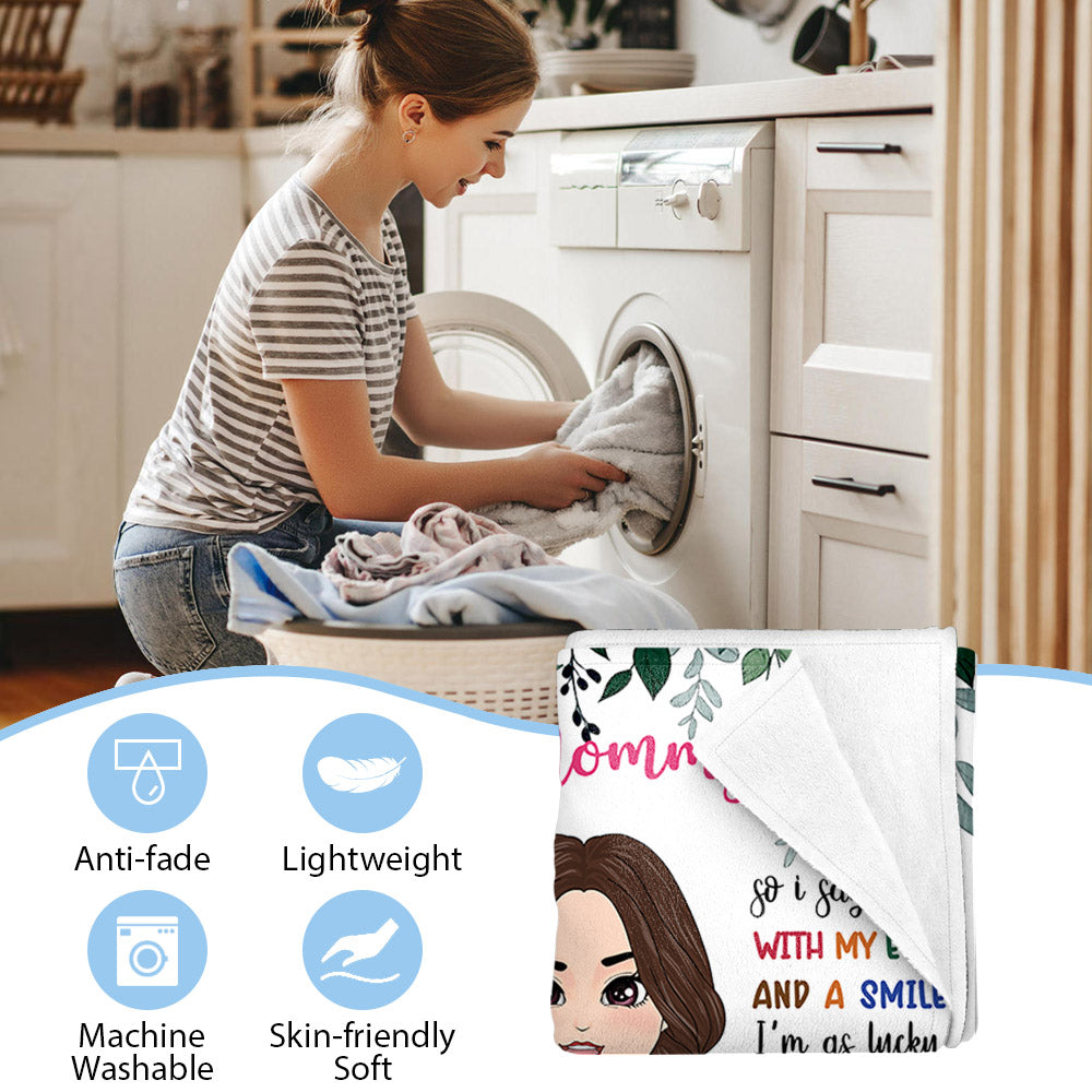 Hi Mommy Grandma Told Me Personalized Blanket - New Mom Gift From Grandma And Baby