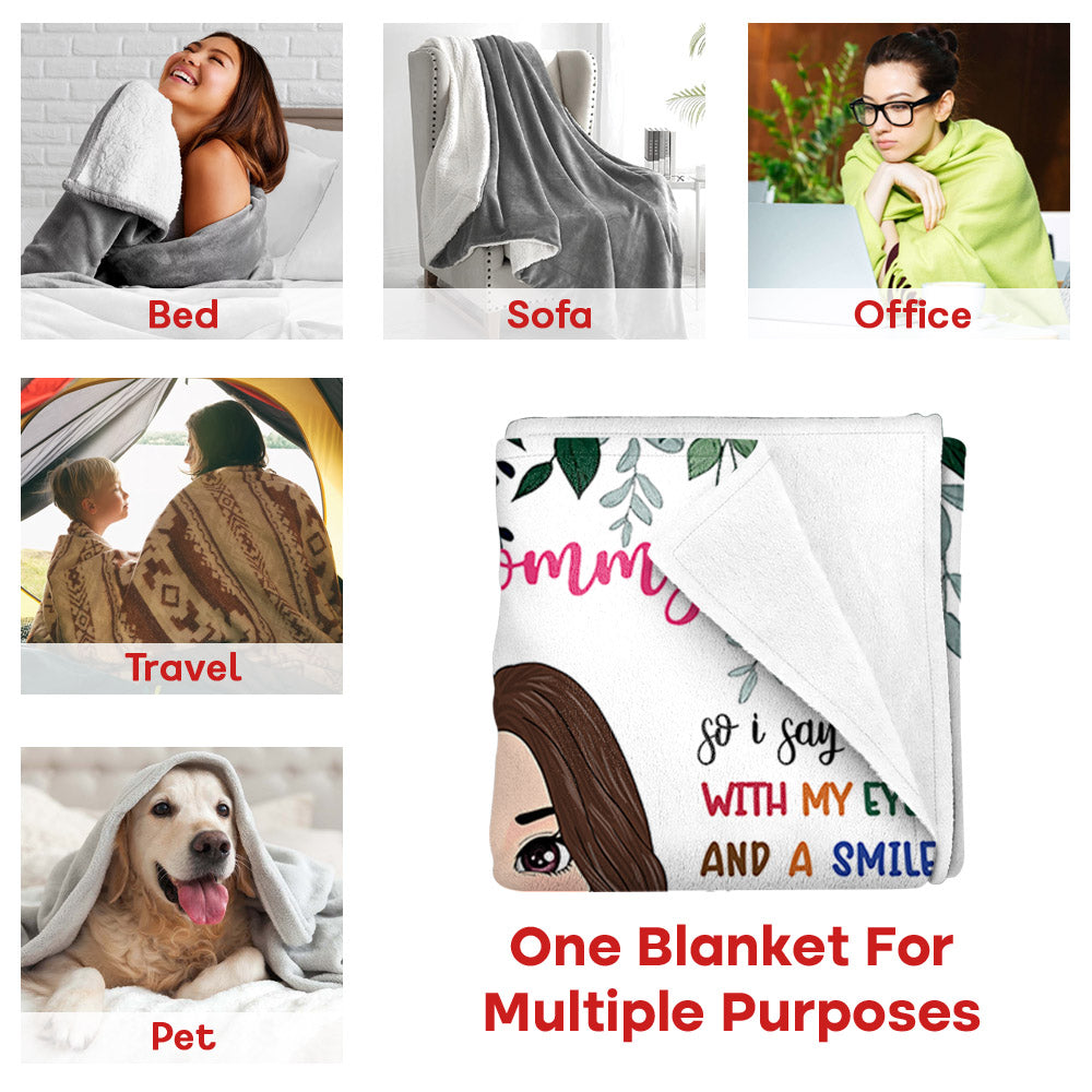 Hi Mommy Grandma Told Me Personalized Blanket - New Mom Gift From Grandma And Baby