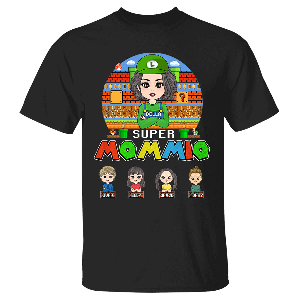 Super Mommio - Personalized Funny Shirt Custom For Mom Aunt Grandma