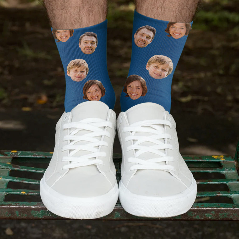 Custom Face Socks, Personalized Photo Socks, Picture Socks, Face on Socks, Customized Funny Photo Gift For Her, Him or Best Friends
