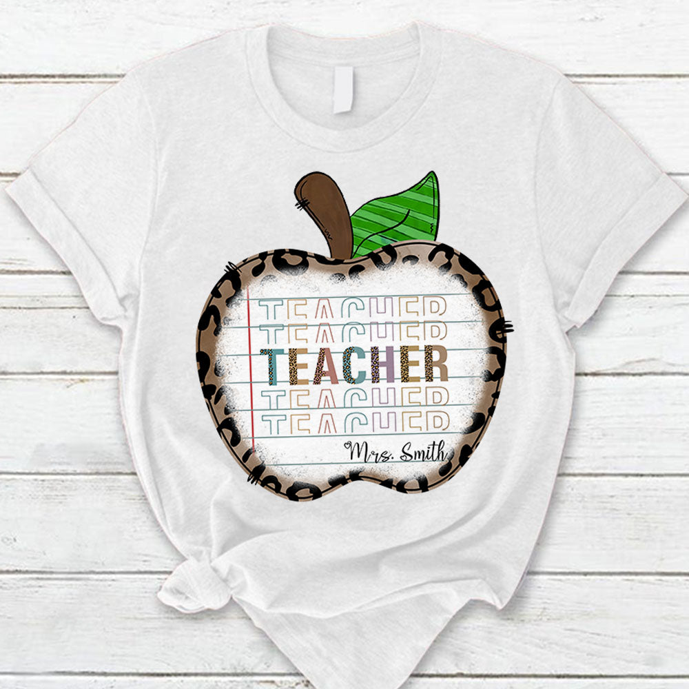 Personalized Shirt Apple Teacher Teacher Life Back To School Outfit Hk10