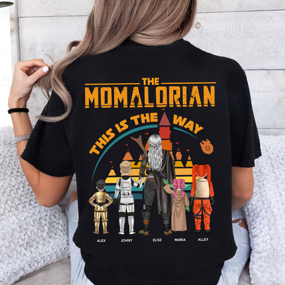 Custom Momalorian This Is The Way View Shirt - Tatooine Sunset Shirt Gift For Mom