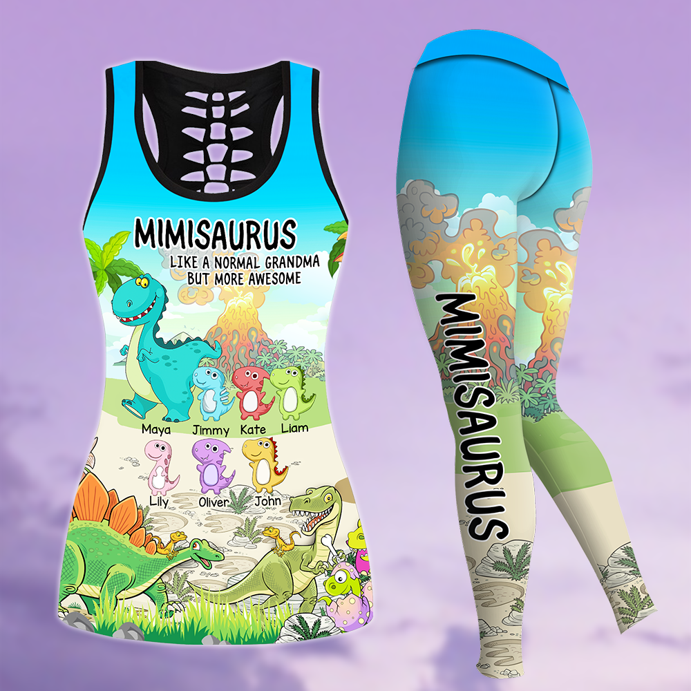 Personalized Grandmasaurus Like A Normal Grandma But More Awesome All Over Print Hoodie Legging Tank Top For Grandma