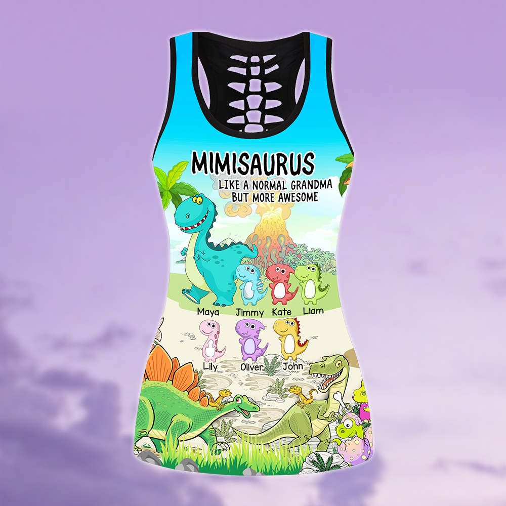 Personalized Grandmasaurus Like A Normal Grandma But More Awesome All Over Print Hoodie Legging Tank Top For Grandma