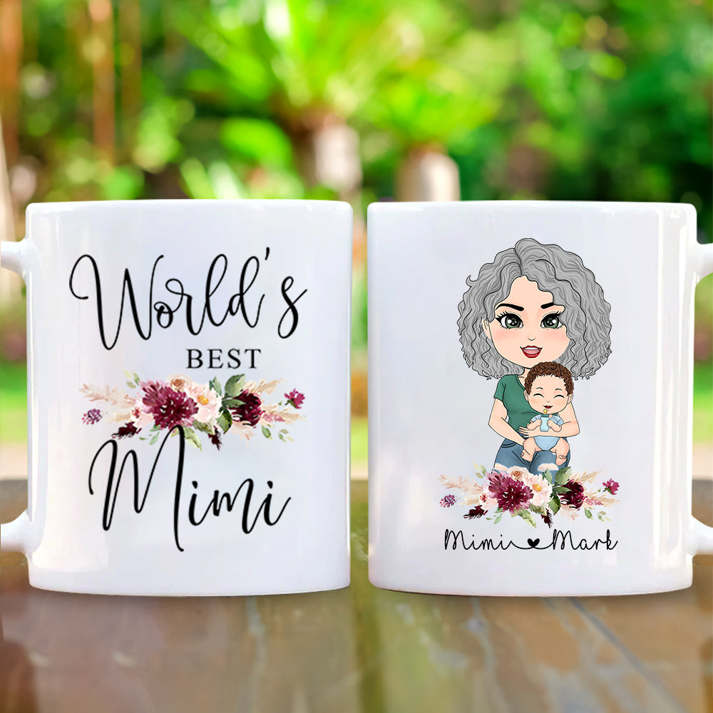 Worlds Best Mimi Mug, Personalized Grandma Coffee Mug For New Grandmas