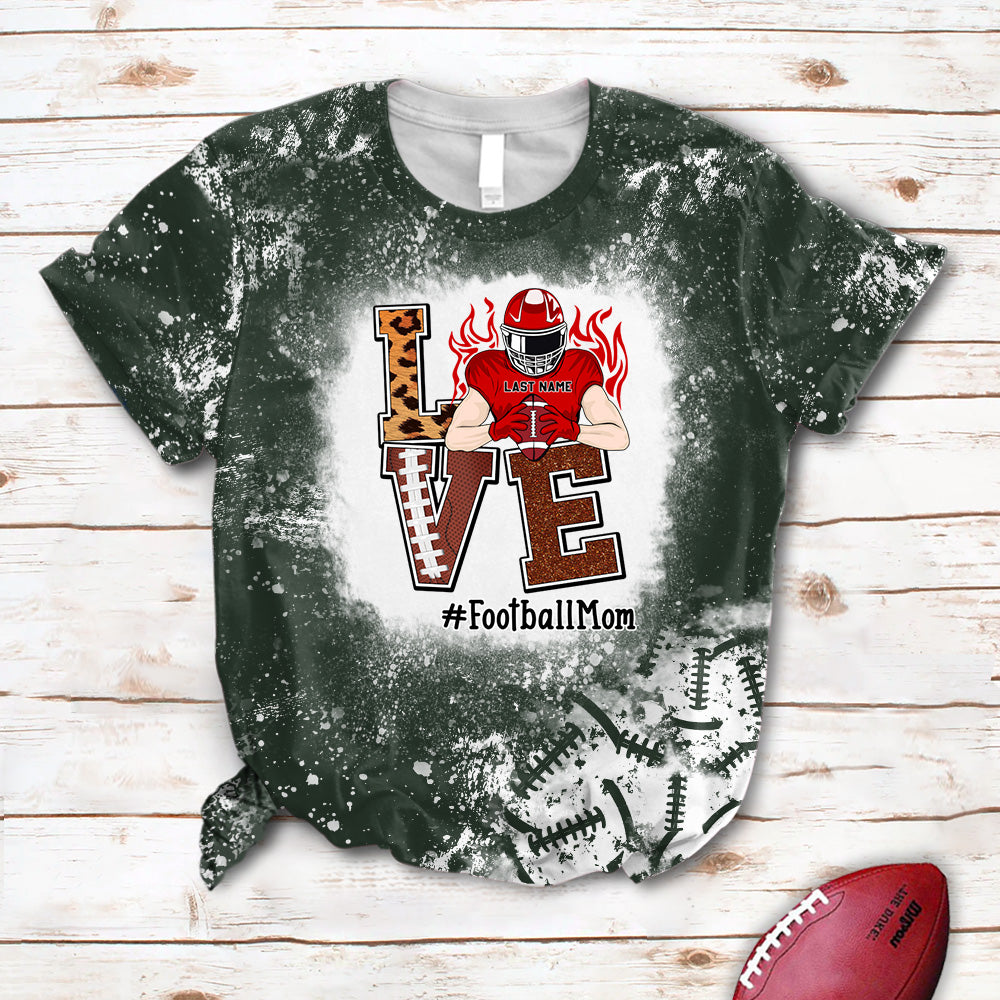 Love Football Bleach All Over Print Shirt Custom Shirt Gift For Football Player Football Lovers H2511