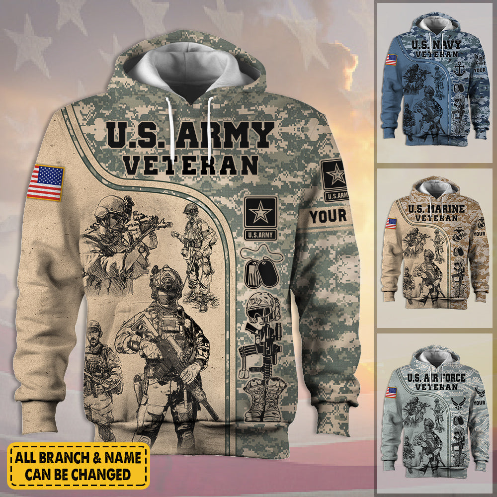 Personalized Shirts For Veteran Custom Name All Over Printed K1702