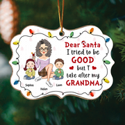 Dear Santa I Tried To Be Good Gift For Granddaughter Grandson Personalized Christmas Ornament