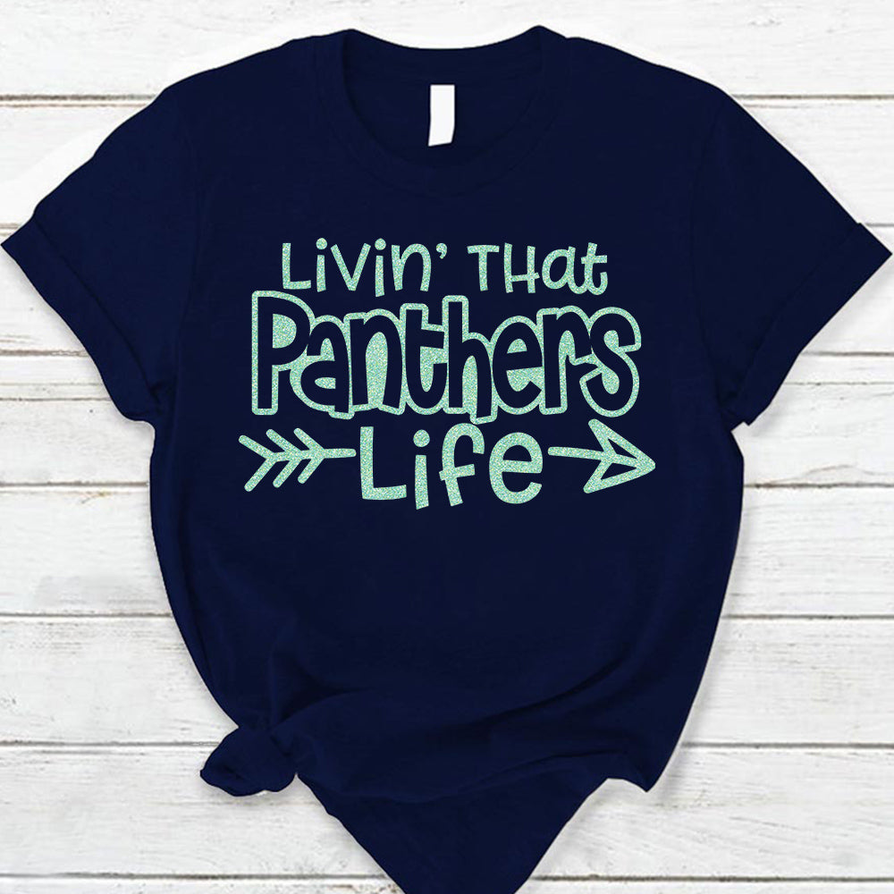 Personalized Livin' That School Mascot Life Custom School Spirit T-Shirt Teacher T-Shirt