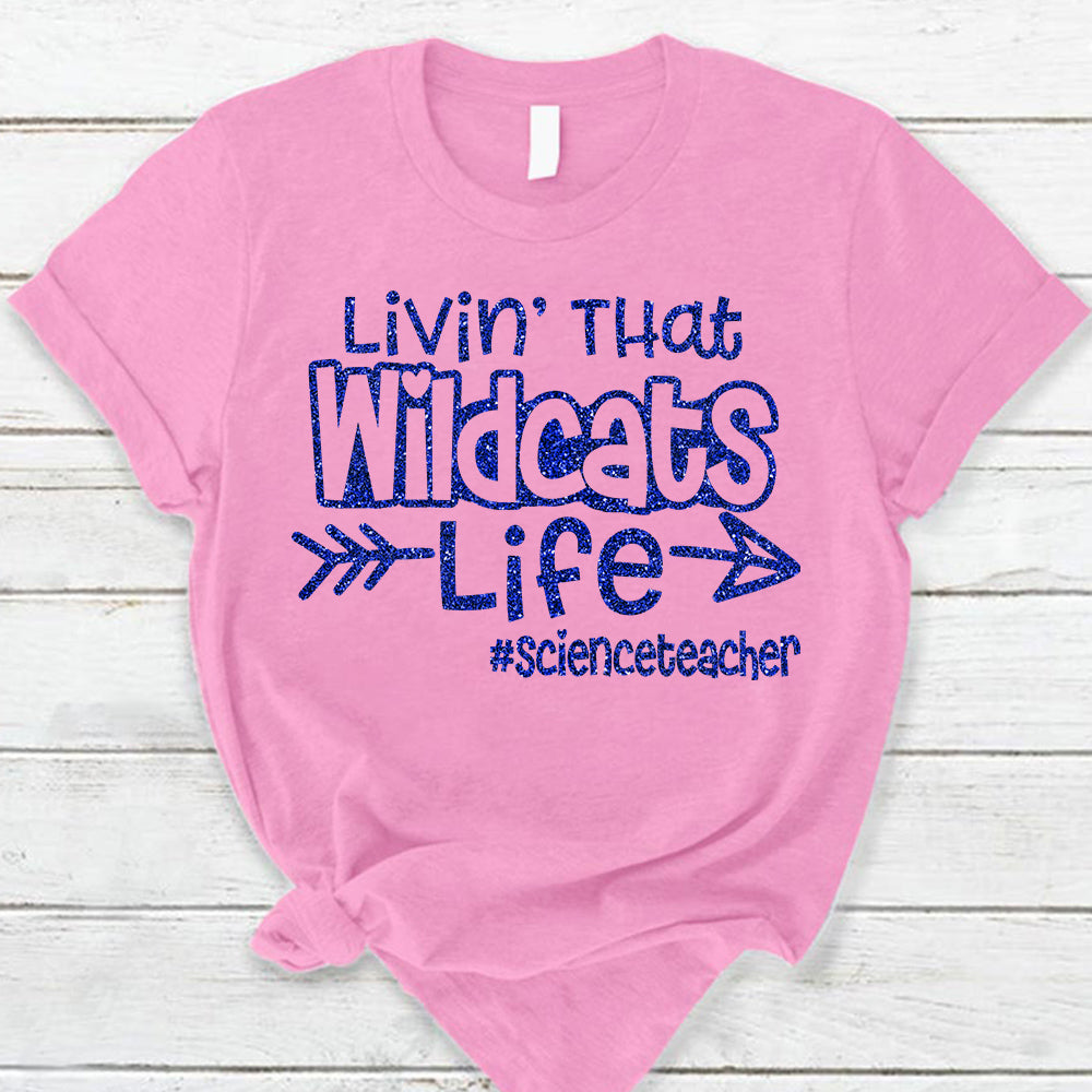 Personalized Livin' That School Mascot Life Custom School Spirit T-Shirt Teacher T-Shirt
