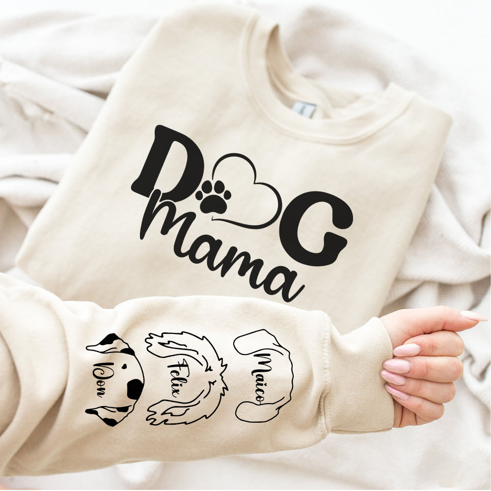 Custom Dog Mama Sweatshirt, Dog Lover Gift, Dog Sweatshirt, Custom Gift, Dog Mom Gift, Personalized Gifts, Dog Mom Hoodie