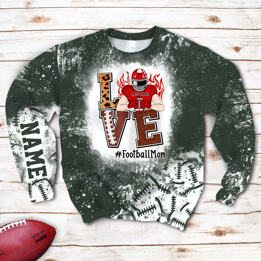 Love Football Bleach All Over Print Shirt Custom Shirt Gift For Football Player Football Lovers H2511