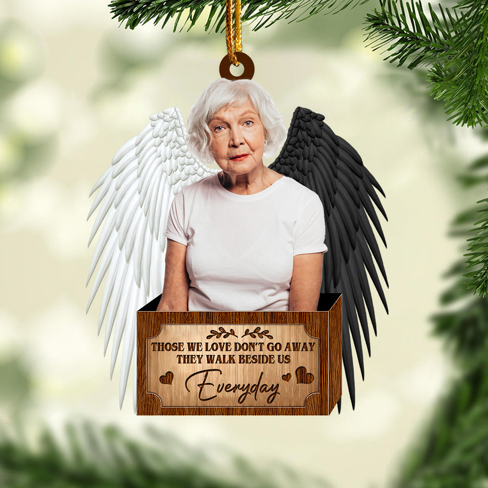 Always On Our Mind Forever In Our Heart Personalized Memorial Wings Ornament