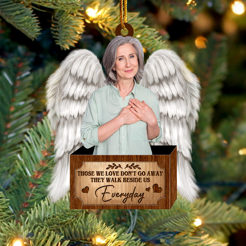 Always On Our Mind Forever In Our Heart Personalized Memorial Wings Ornament