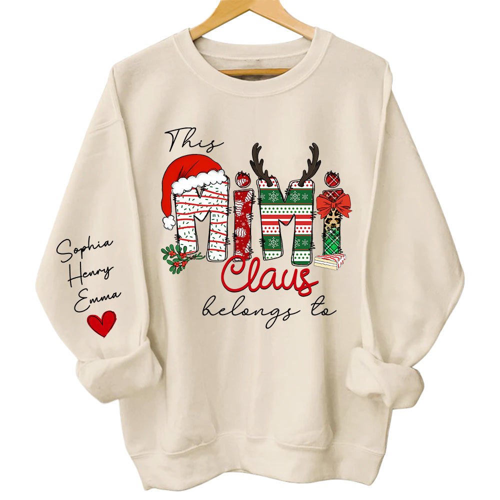 Sweater Sleeve This Mimi Claus Belongs To - Family Best Gifts For Christmas