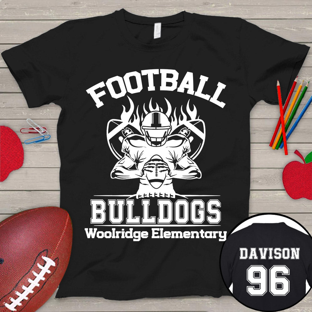 Personalized Football Custom Mascot School's Name Sport Spirit T-Shirt