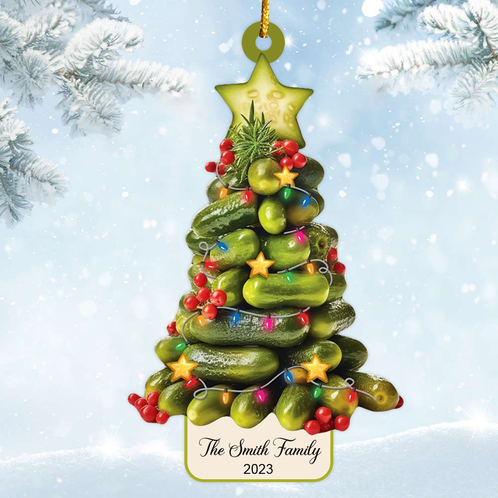 Christmas Pickles Tree Ornament, Pickles Lover Christmas Ornament, Pickle Ornament, Pickle Lover, Christmas Gifts, Christmas Pickle Ornament