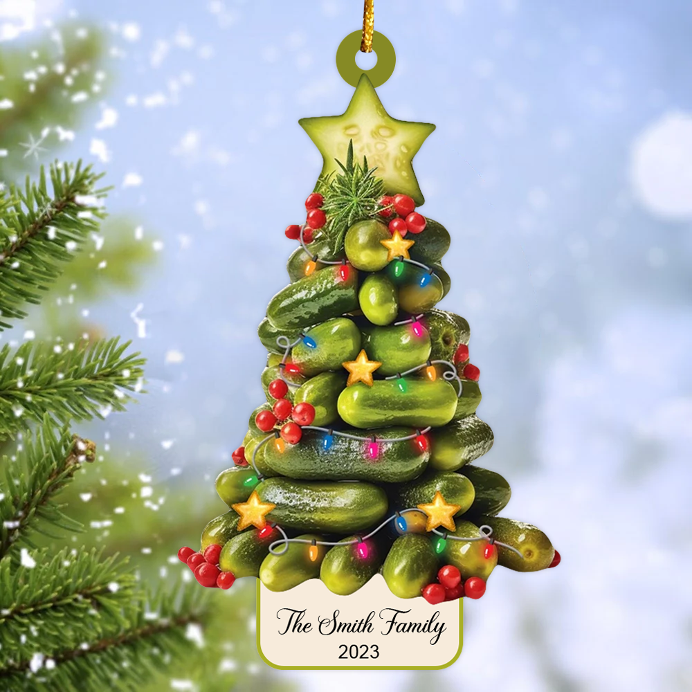 Christmas Pickles Tree Ornament, Pickles Lover Christmas Ornament, Pickle Ornament, Pickle Lover, Christmas Gifts, Christmas Pickle Ornament