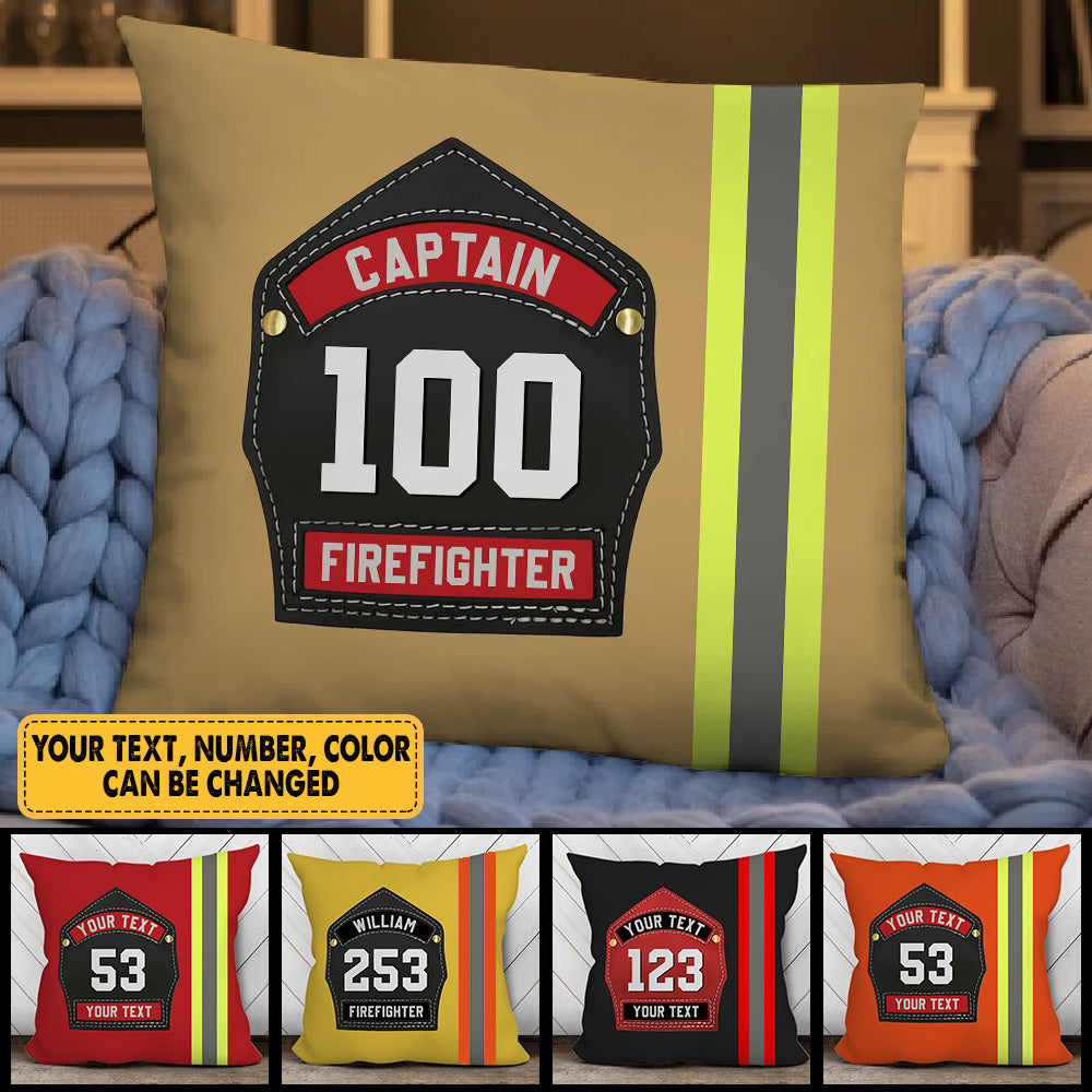 Personalized Pillow Firefighter Custom Cap Fire Helmet Shields And Fronts K1702