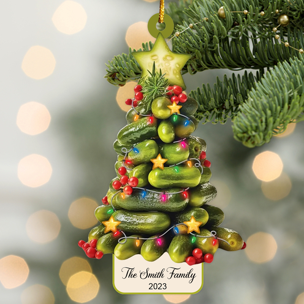 Christmas Pickles Tree Ornament, Pickles Lover Christmas Ornament, Pickle Ornament, Pickle Lover, Christmas Gifts, Christmas Pickle Ornament